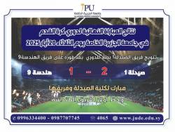 نتائج المباراة النهائية لدوري كرة القدم في جامعة الجزيرة الخاصة